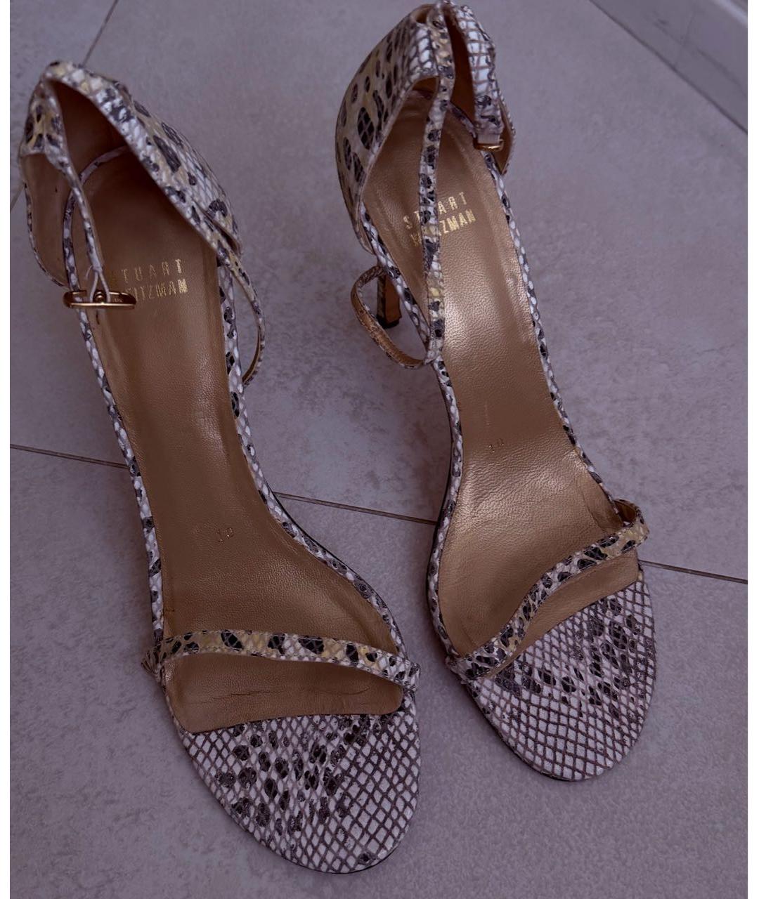 STUART WEITZMAN Мульти кожаные босоножки, фото 7