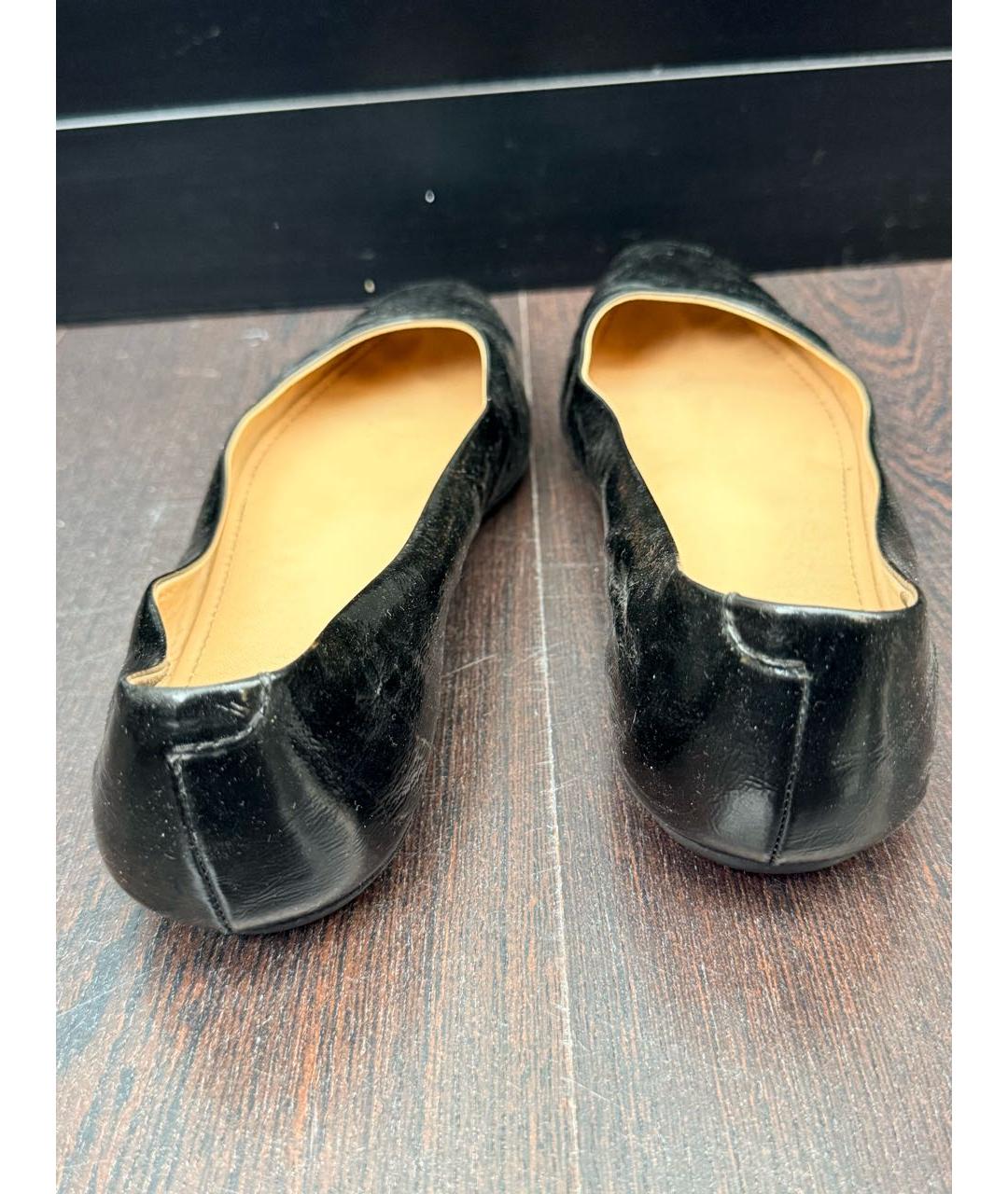 SAINT LAURENT Черные балетки из лакированной кожи, фото 3