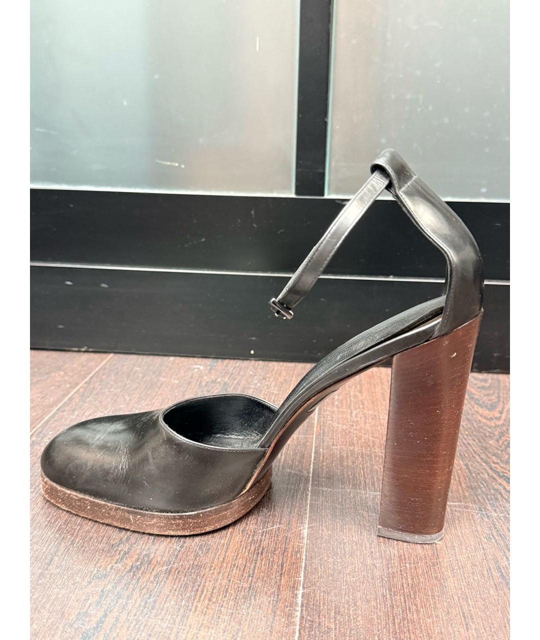 GUCCI Черные кожаные туфли, фото 6