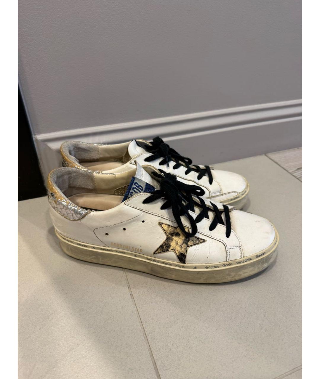 GOLDEN GOOSE Белые кожаные кеды, фото 7