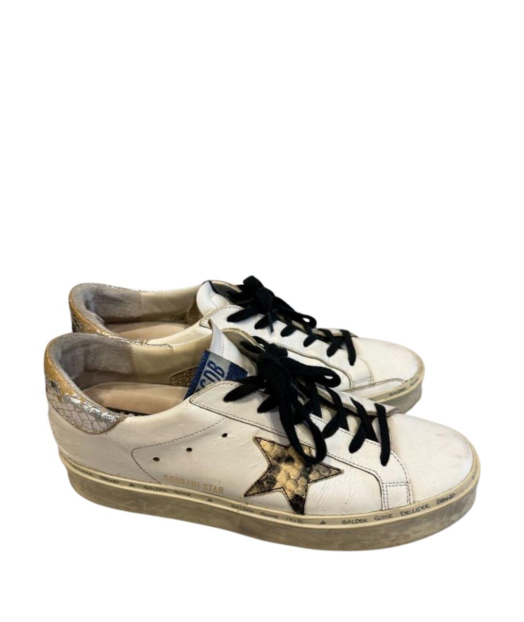 GOLDEN GOOSE Белые кожаные кеды, фото 1
