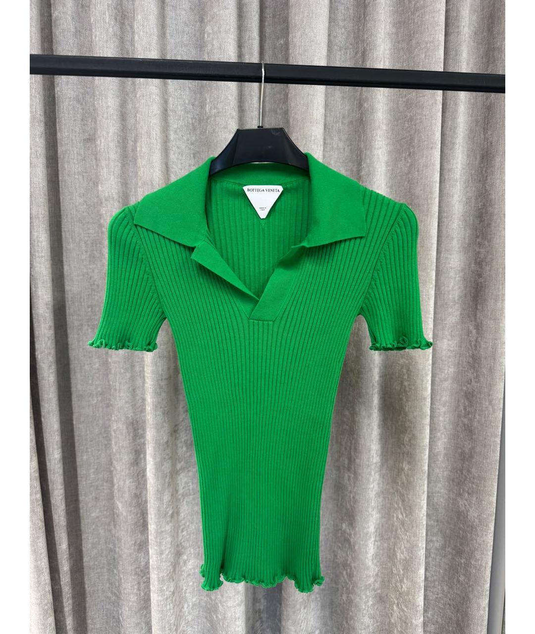 BOTTEGA VENETA Зеленый хлопковый джемпер / свитер, фото 5