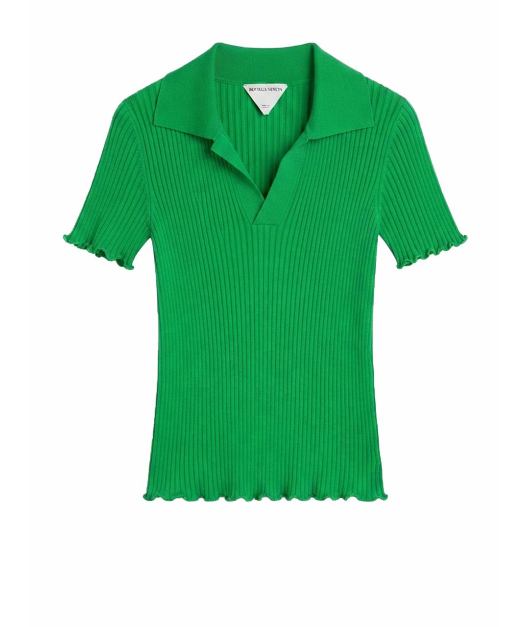 BOTTEGA VENETA Зеленый хлопковый джемпер / свитер, фото 1