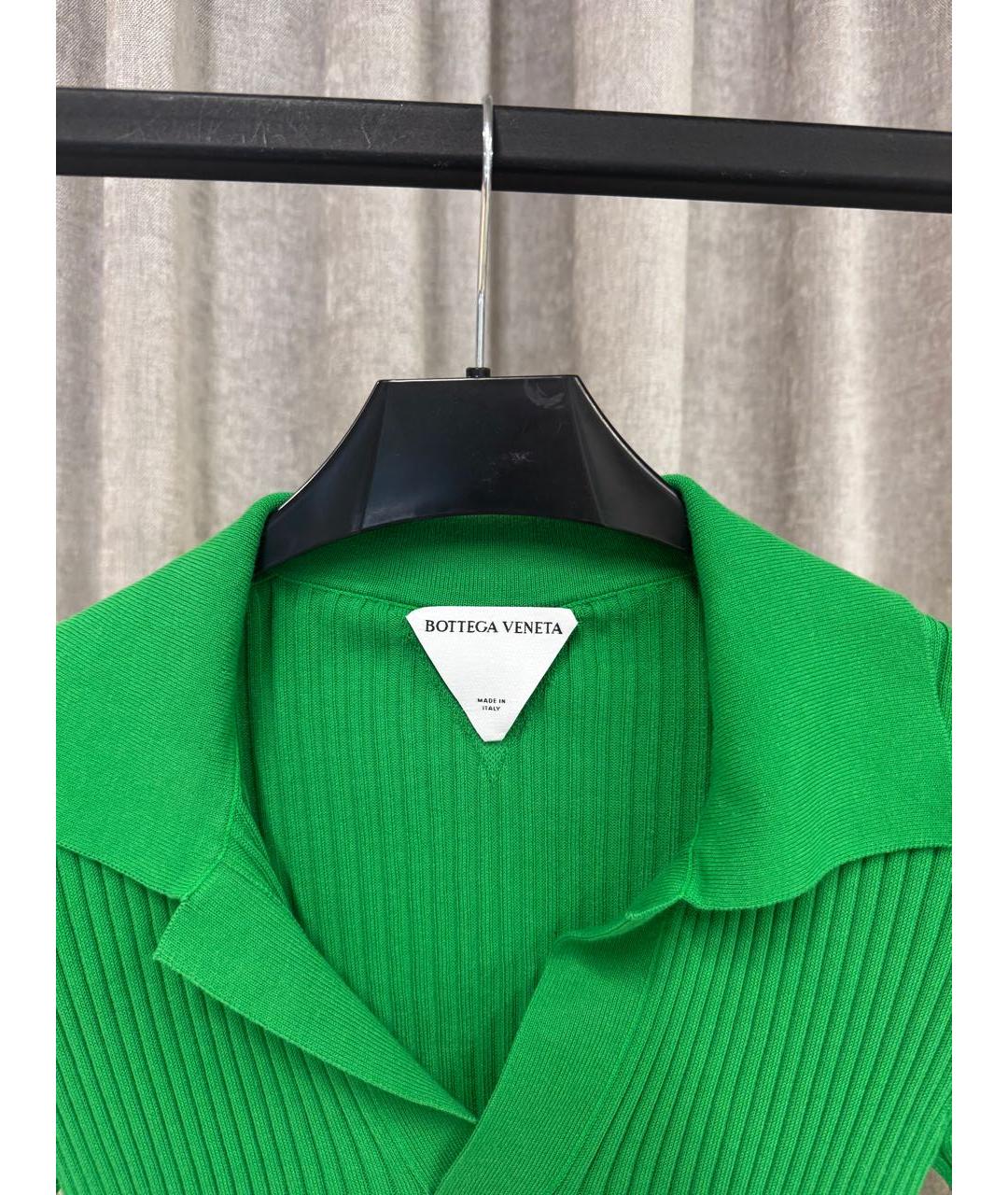 BOTTEGA VENETA Зеленый хлопковый джемпер / свитер, фото 3