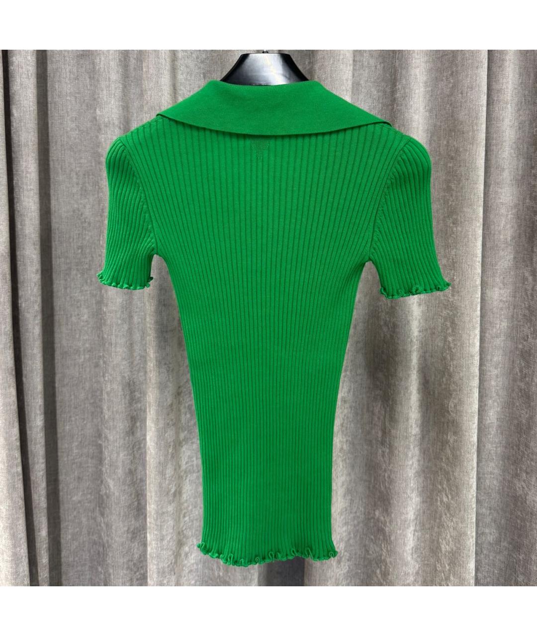 BOTTEGA VENETA Зеленый хлопковый джемпер / свитер, фото 2