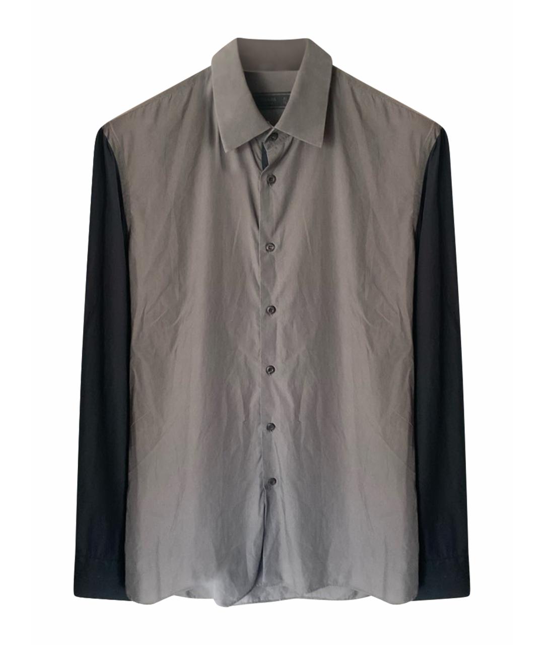 PRADA Черная хлопковая классическая рубашка, фото 1