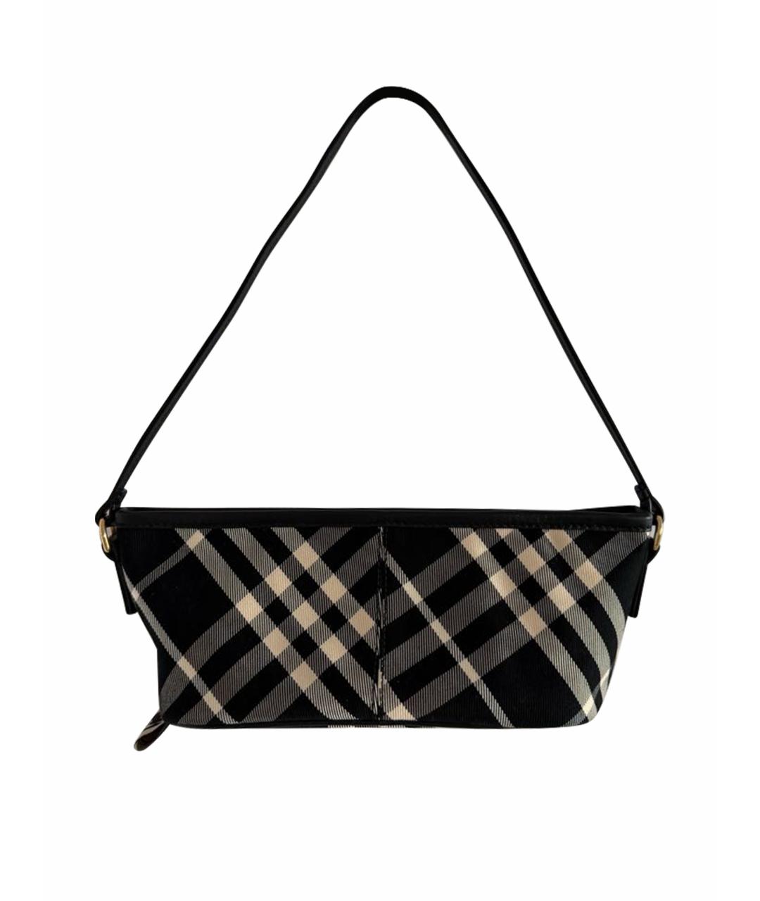 BURBERRY Черная тканевая сумка с короткими ручками, фото 5