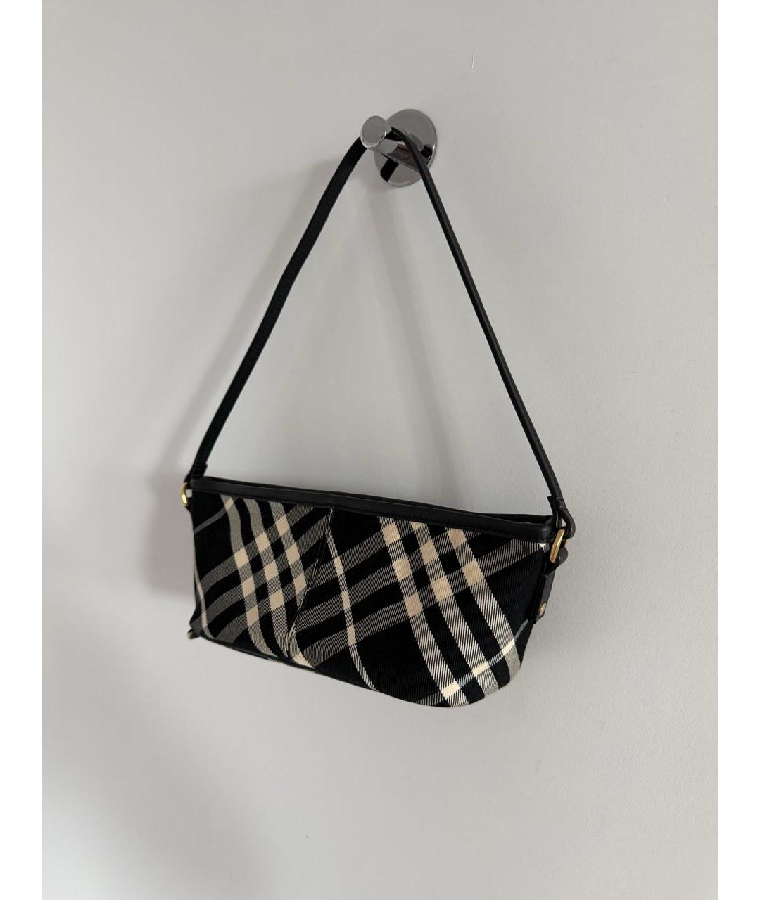 BURBERRY Черная тканевая сумка с короткими ручками, фото 3