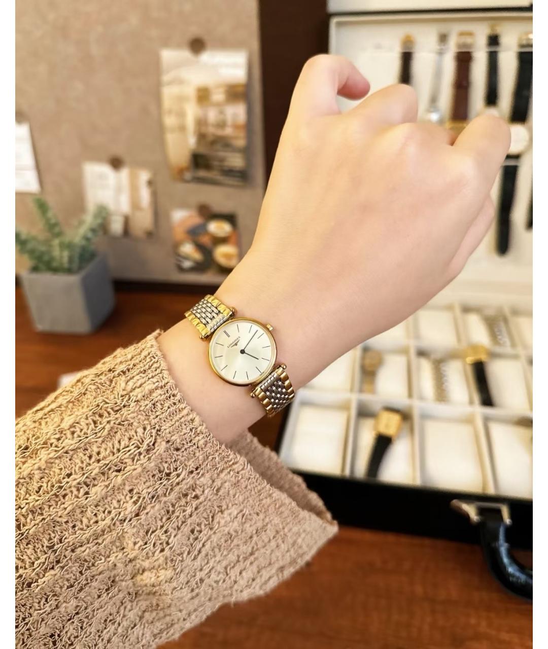 LONGINES Белые стальные часы, фото 4
