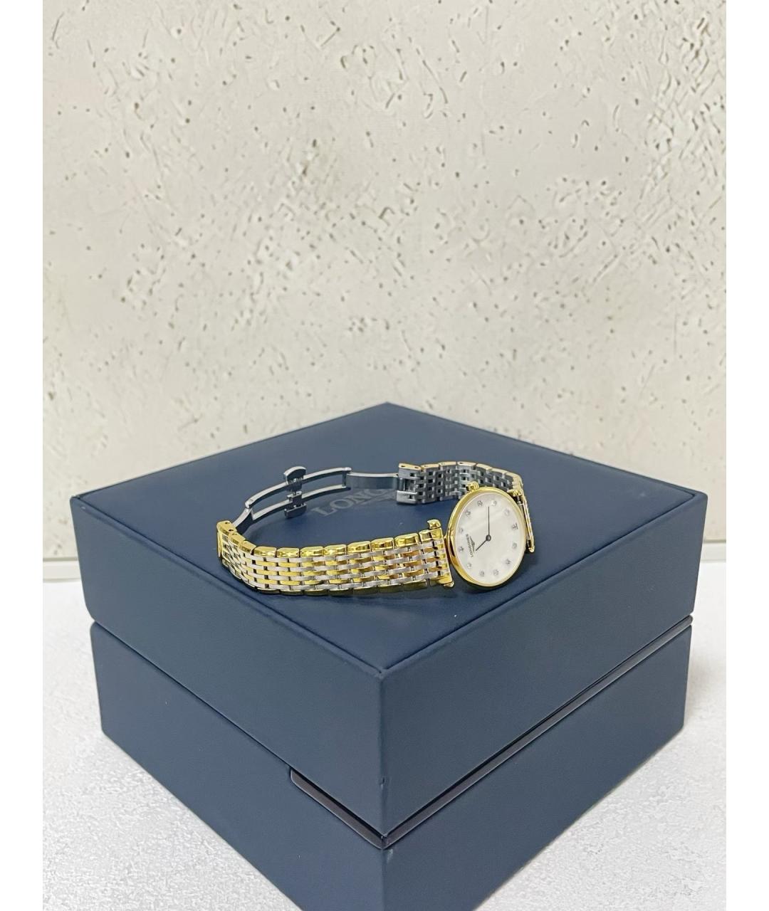 LONGINES Белые стальные часы, фото 2