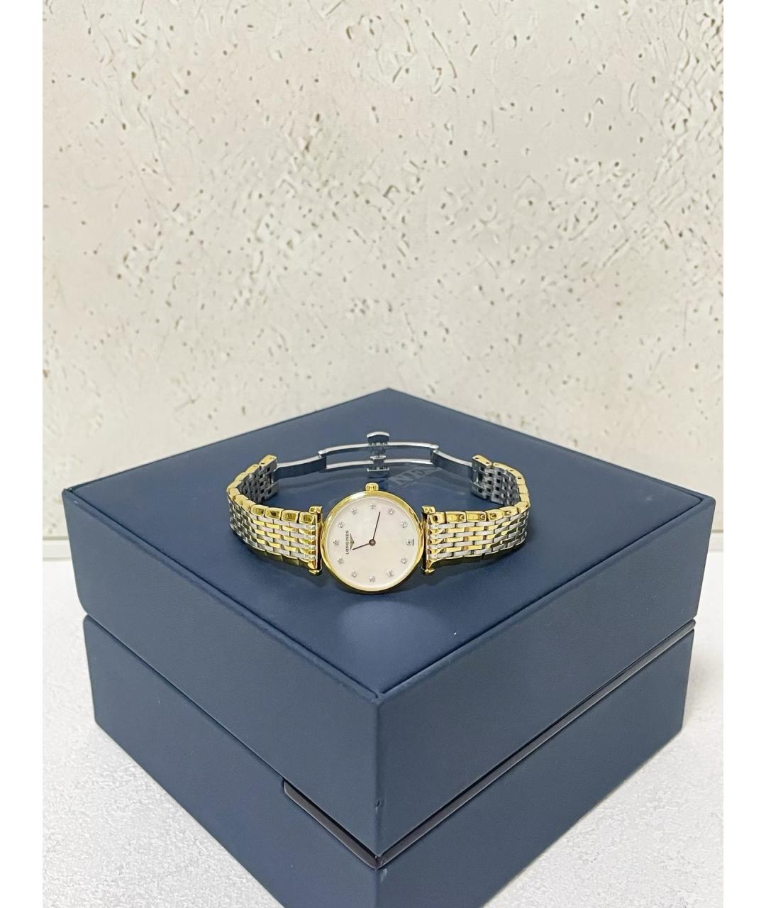 LONGINES Белые стальные часы, фото 5