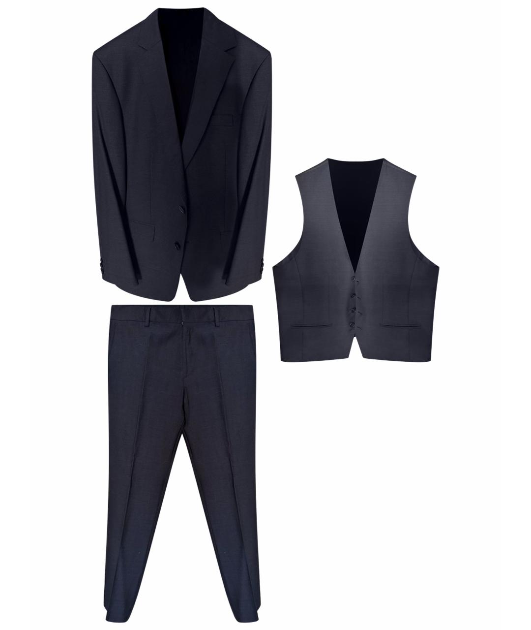 HUGO BOSS Темно-синий классический костюм, фото 1