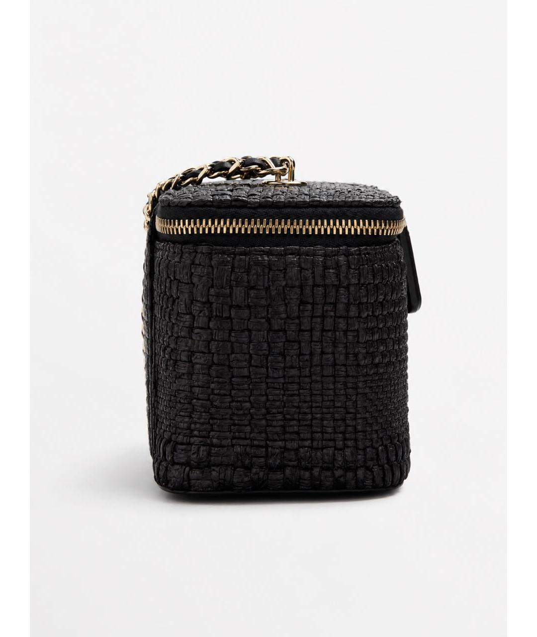 CHANEL Черная плетеная сумка через плечо, фото 2