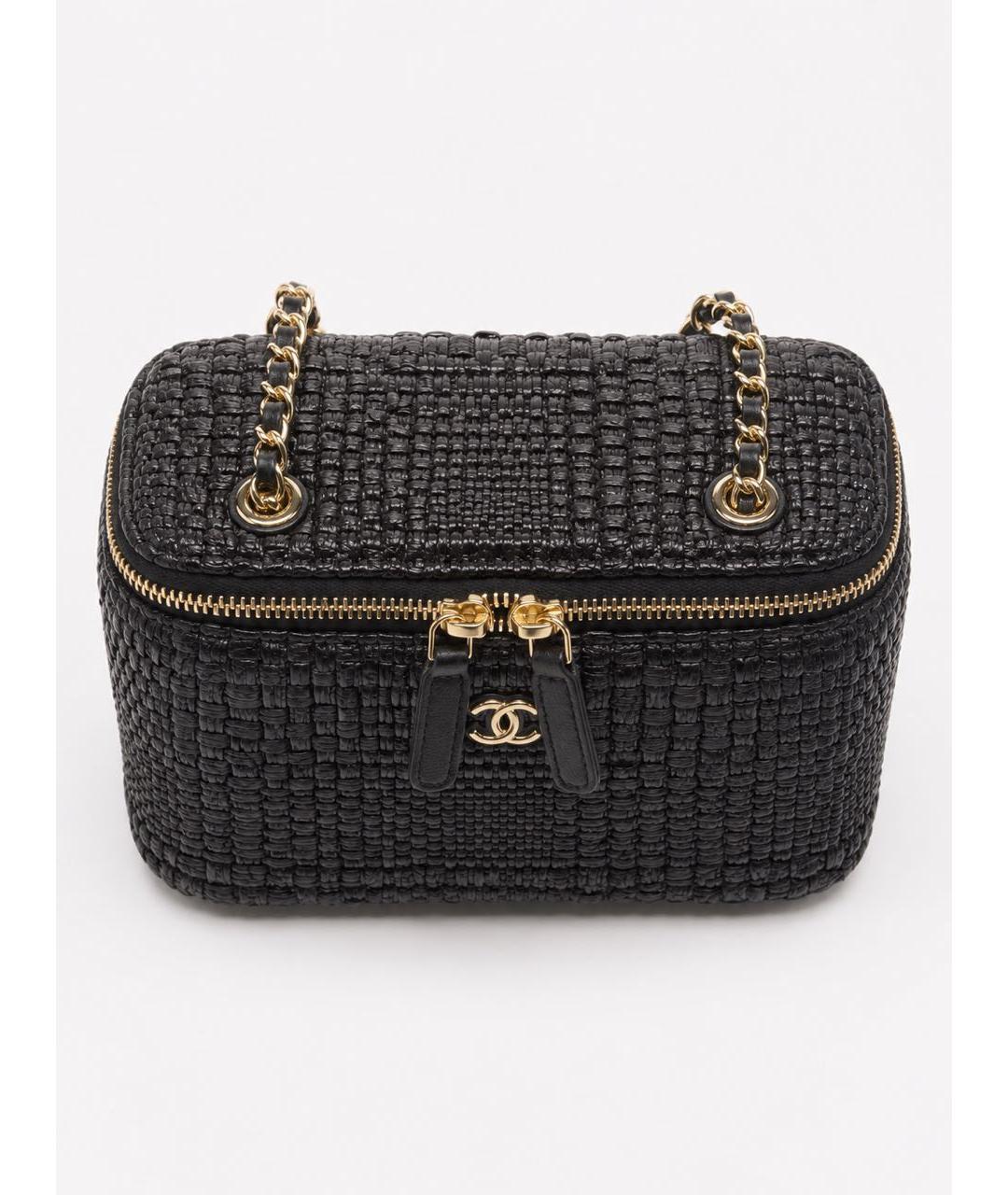 CHANEL Черная плетеная сумка через плечо, фото 6