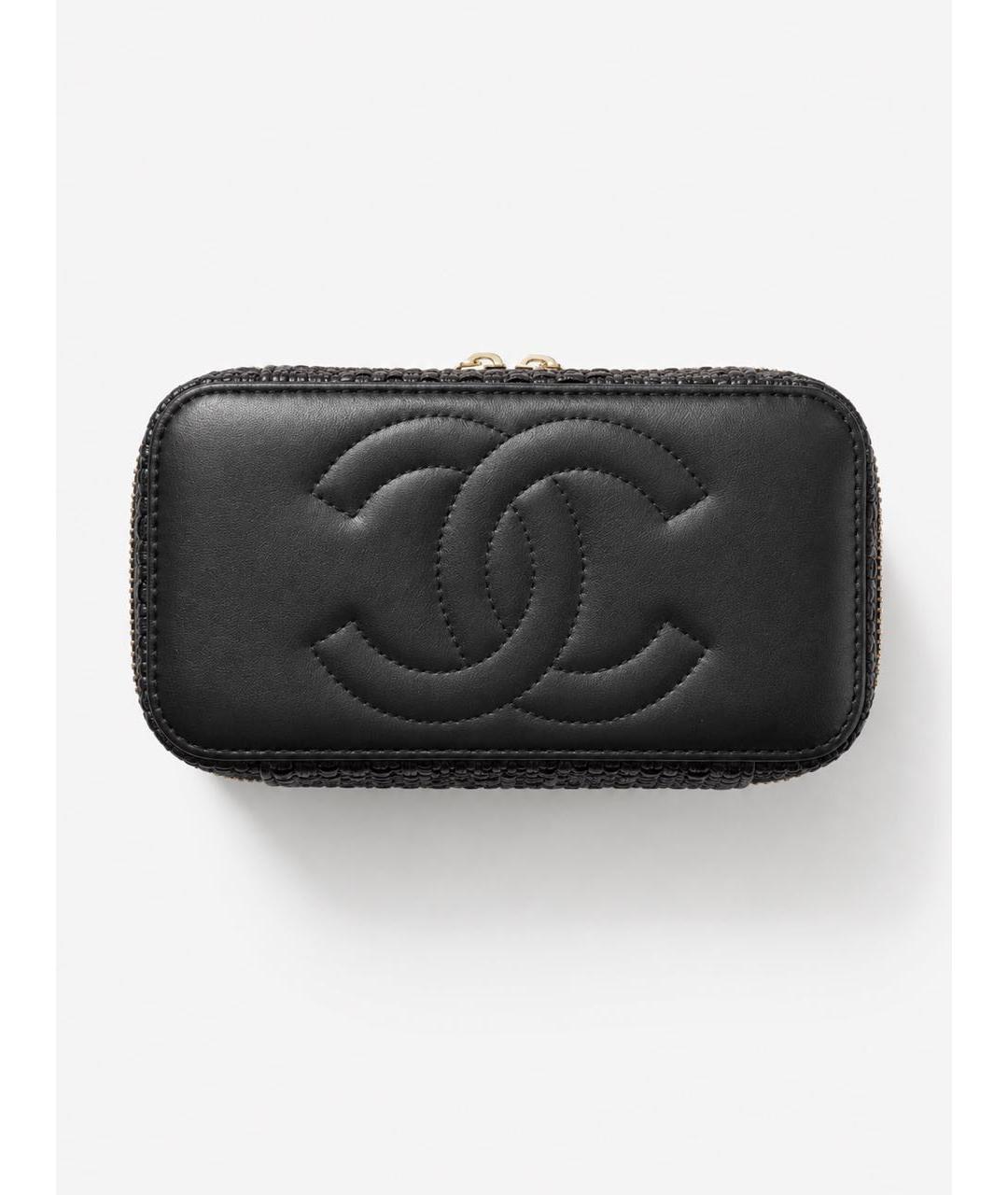 CHANEL Черная плетеная сумка через плечо, фото 5