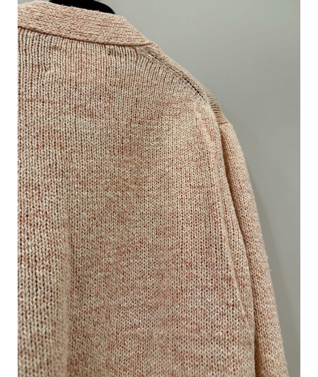 JIL SANDER Коралловый хлопковый кардиган, фото 5