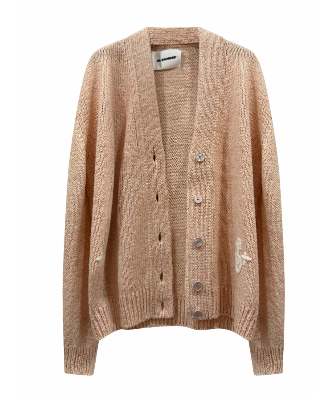 JIL SANDER Коралловый хлопковый кардиган, фото 1