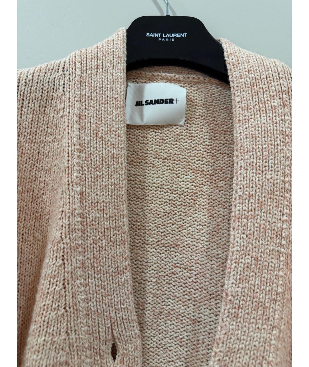 JIL SANDER Коралловый хлопковый кардиган, фото 4