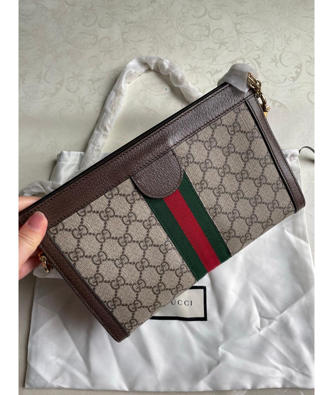 GUCCI Коричневая сумка через плечо, фото 3