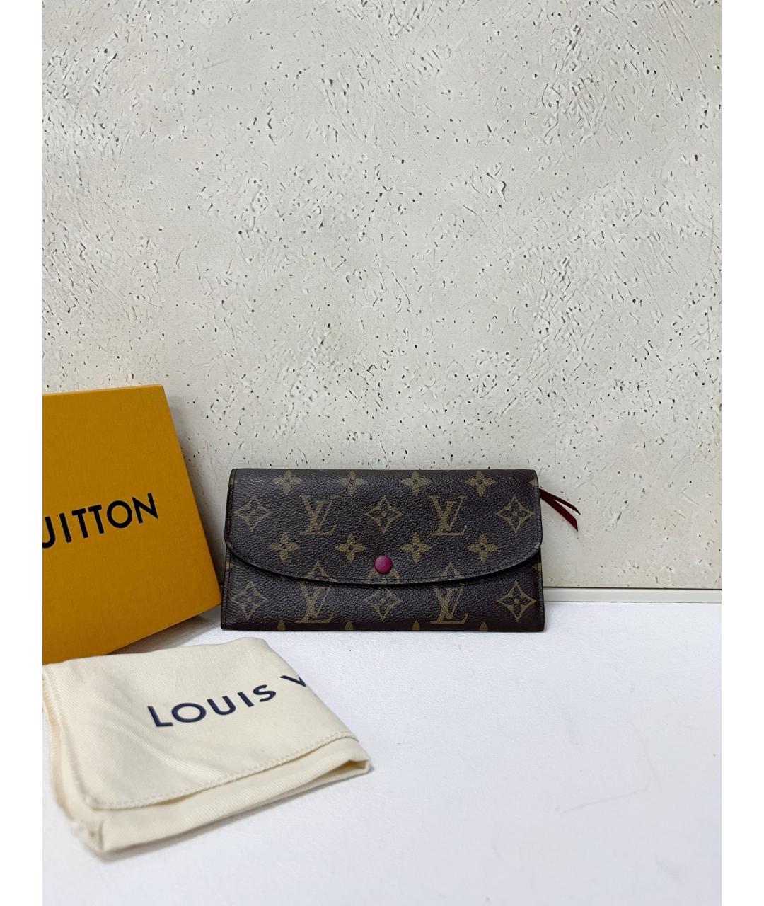 LOUIS VUITTON Коричневый кошелек, фото 5
