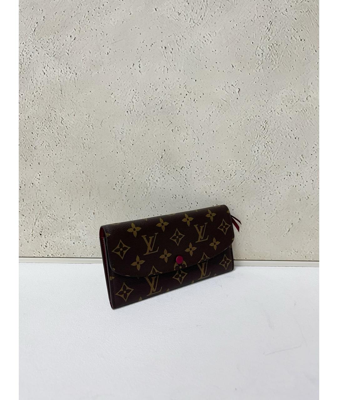 LOUIS VUITTON Коричневый кошелек, фото 3