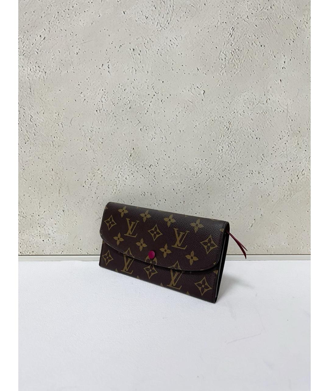 LOUIS VUITTON Коричневый кошелек, фото 4