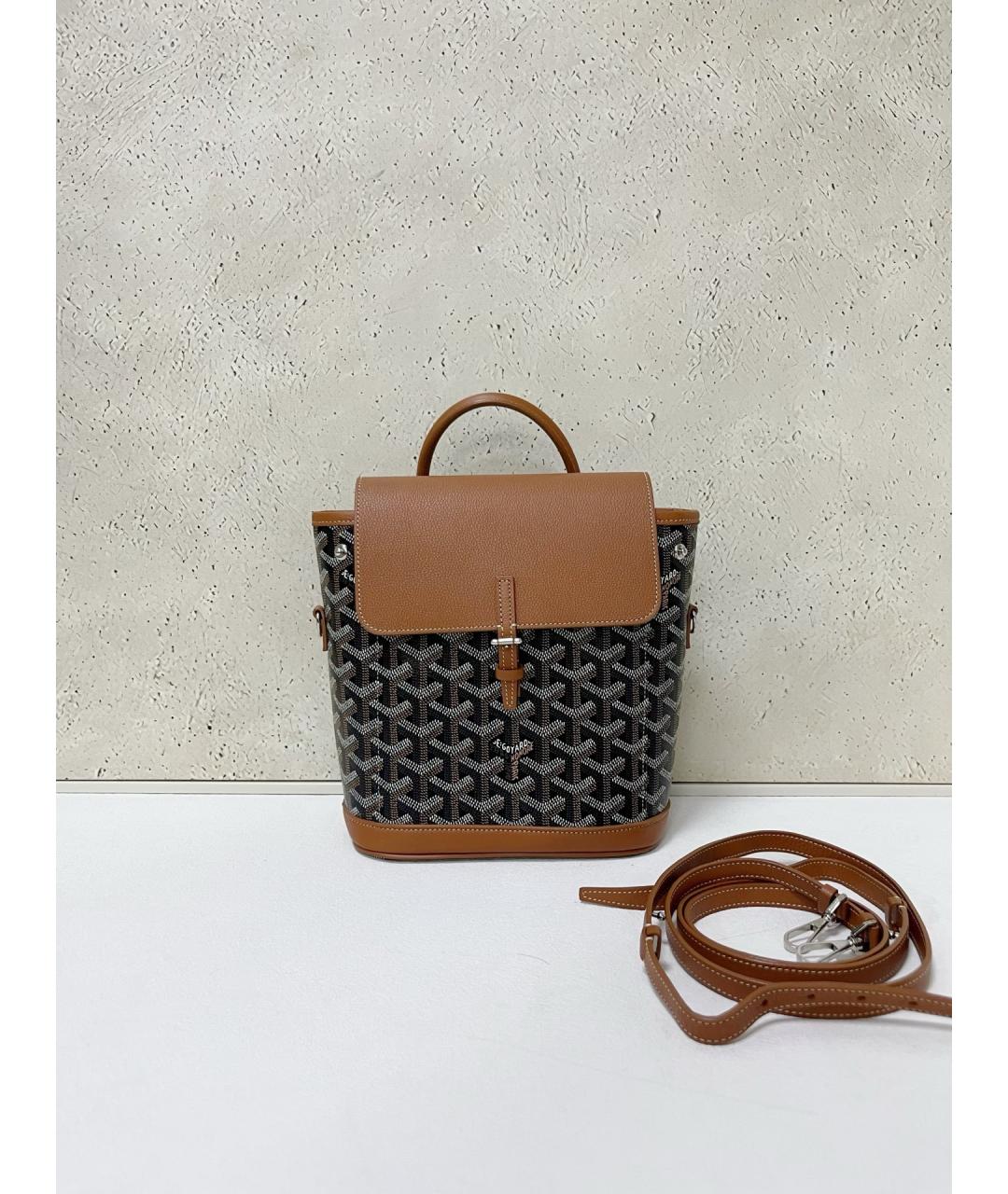 GOYARD Коричневый канва рюкзак, фото 7