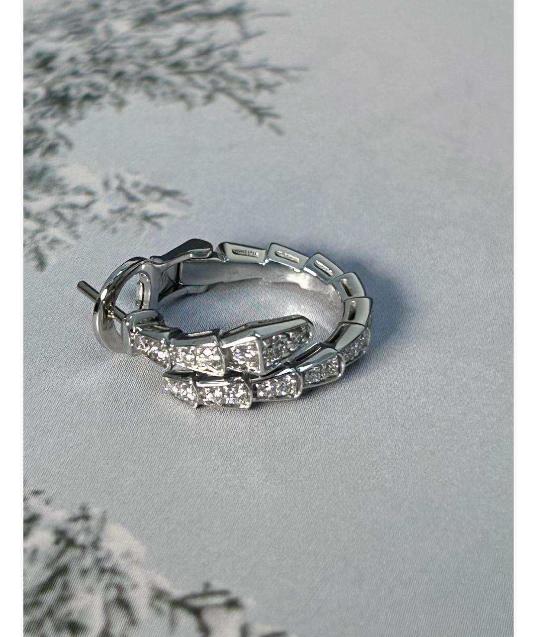 BVLGARI Серебряные серьги из белого золота, фото 4