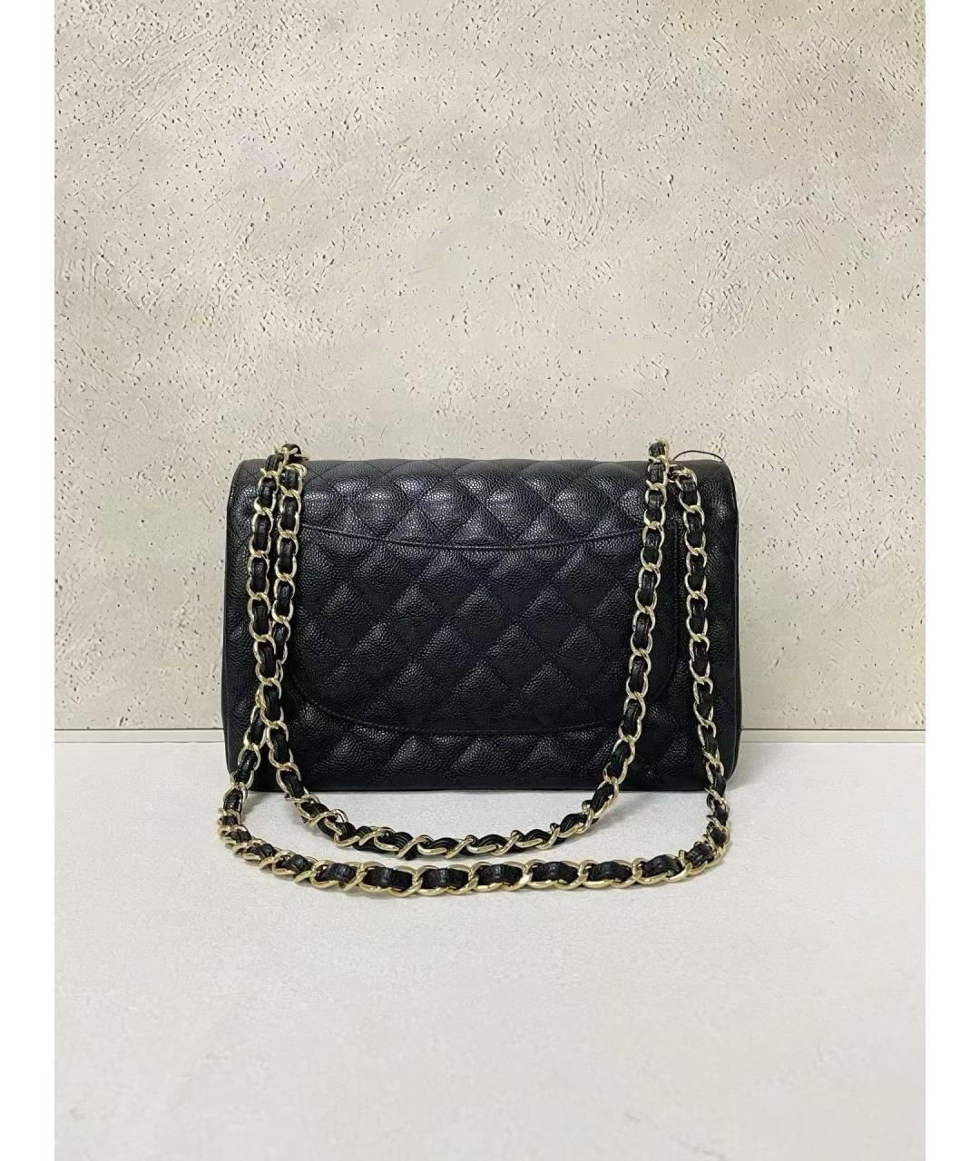 CHANEL Черная кожаная сумка через плечо, фото 2