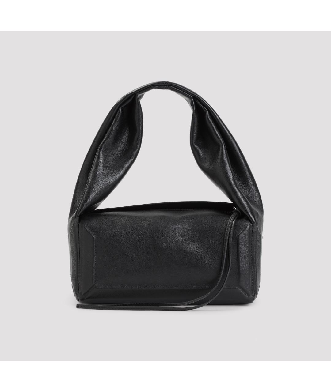 MAISON MARGIELA Черная кожаная сумка через плечо, фото 2