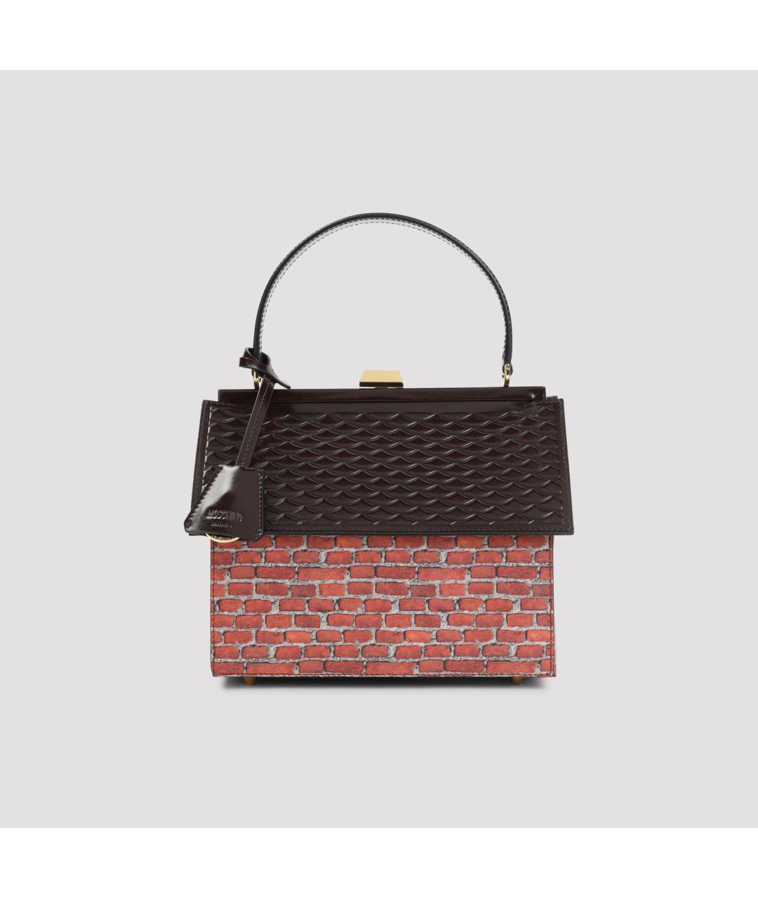MOSCHINO Мульти кожаная сумка с короткими ручками, фото 3