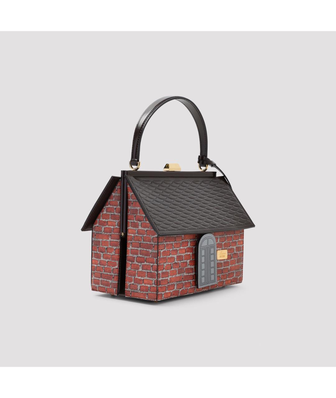 MOSCHINO Мульти кожаная сумка с короткими ручками, фото 4
