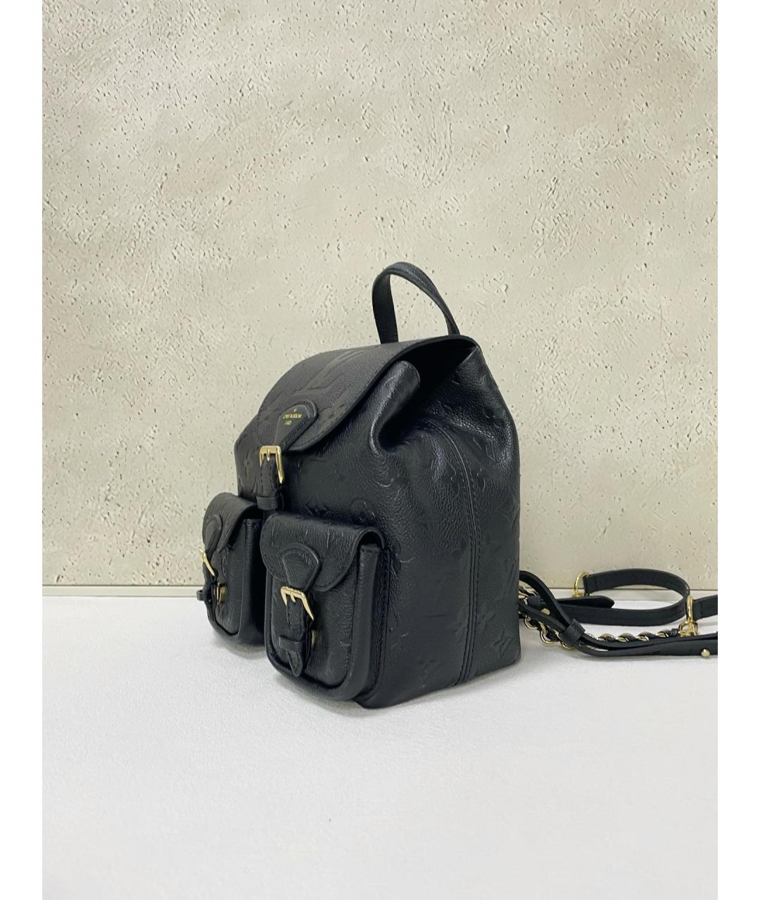 LOUIS VUITTON Черный кожаный рюкзак, фото 4