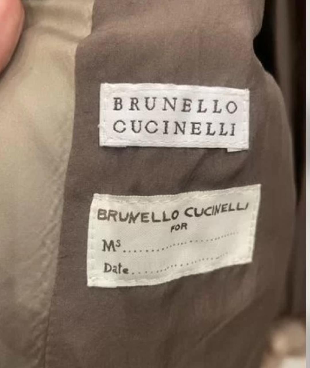 BRUNELLO CUCINELLI Коричневая меховая шуба, фото 4