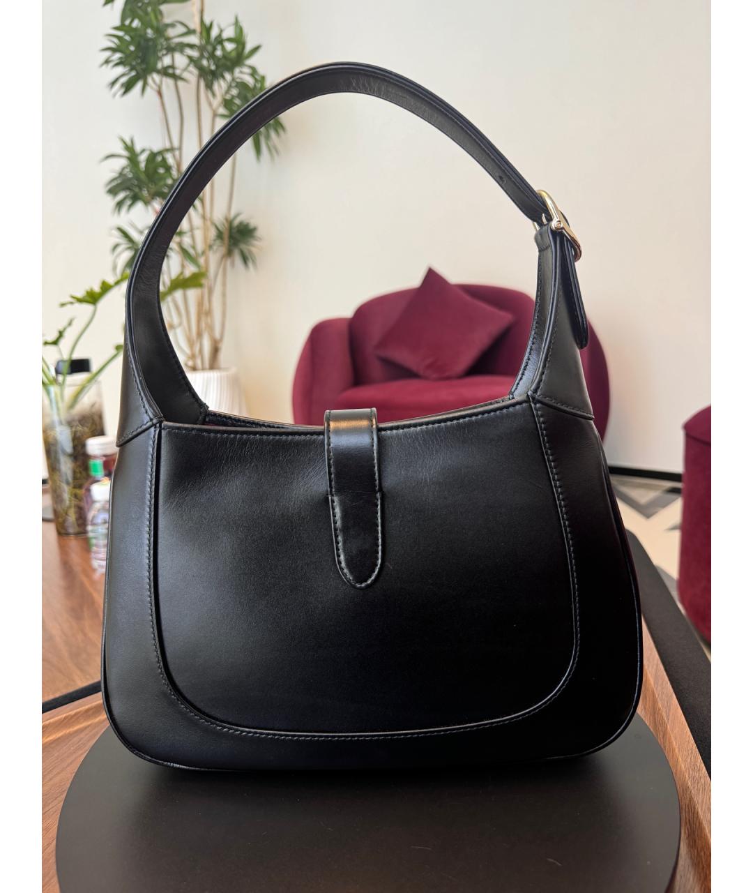 GUCCI Черная кожаная сумка с короткими ручками, фото 2