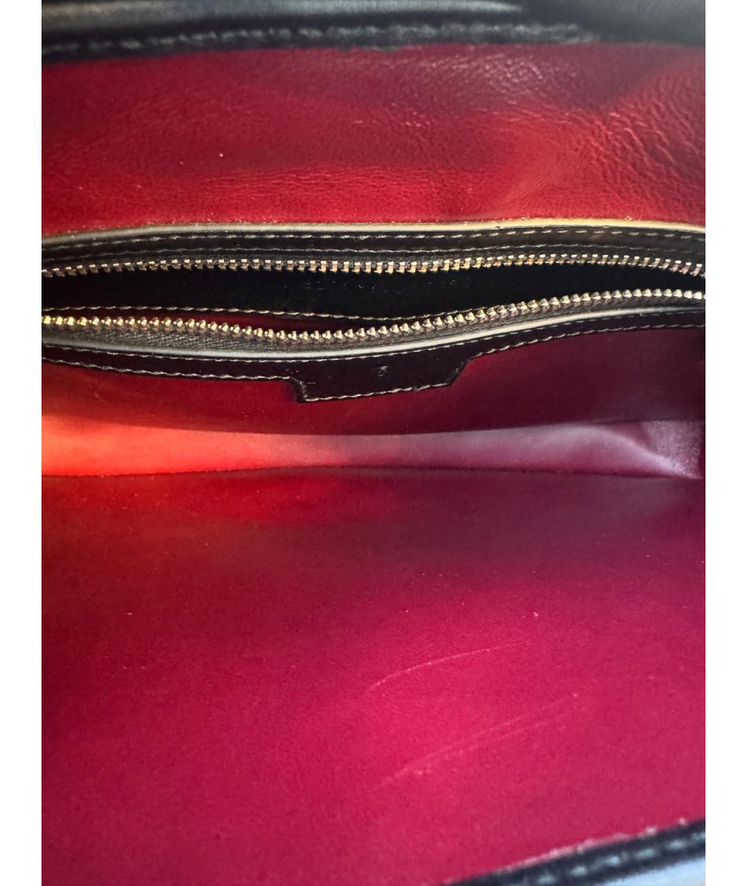 GUCCI Черная кожаная сумка с короткими ручками, фото 6