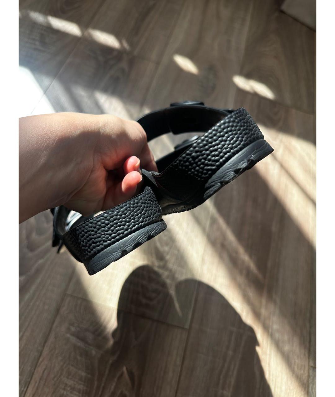 BIRKENSTOCK Черные резиновые шлепанцы, фото 4