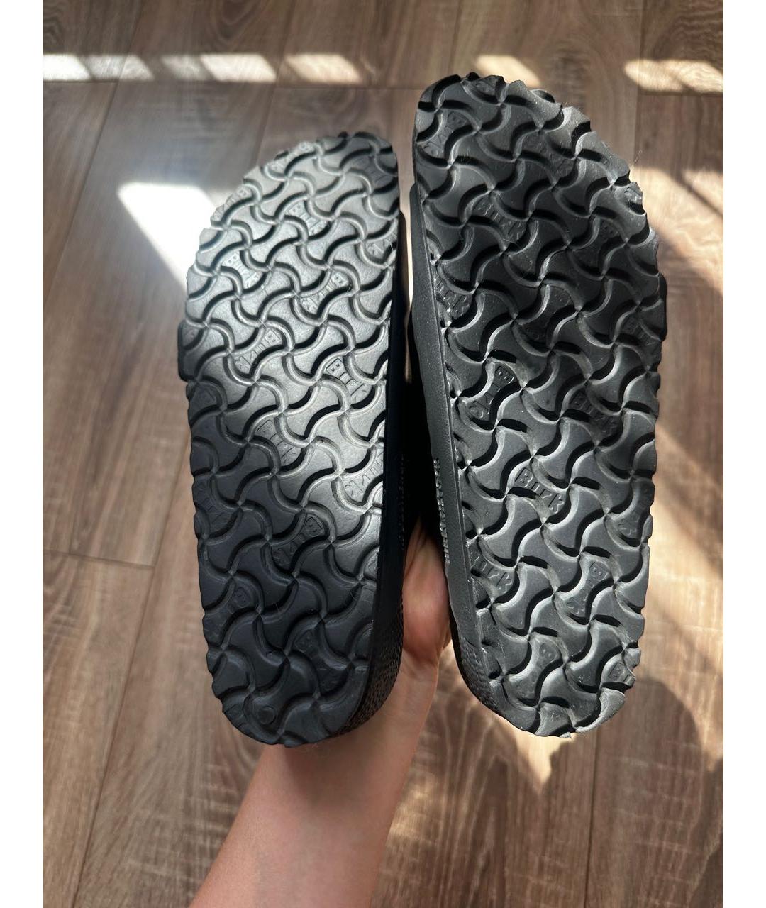 BIRKENSTOCK Черные резиновые шлепанцы, фото 6