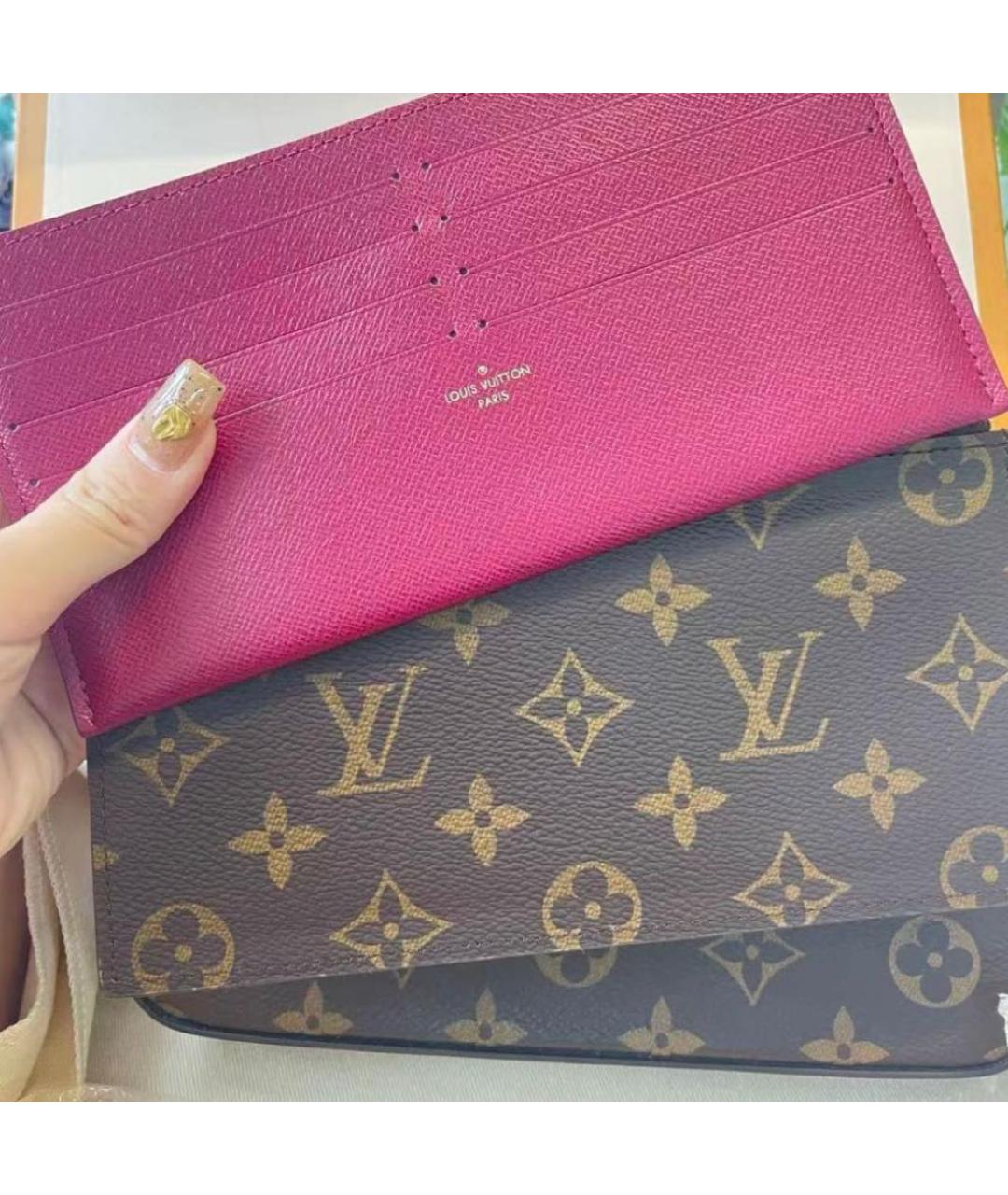 LOUIS VUITTON Коричневая кожаная сумка через плечо, фото 4