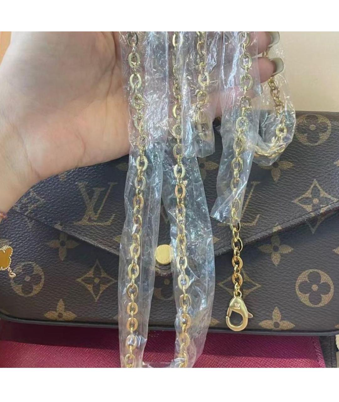 LOUIS VUITTON Коричневая кожаная сумка через плечо, фото 2