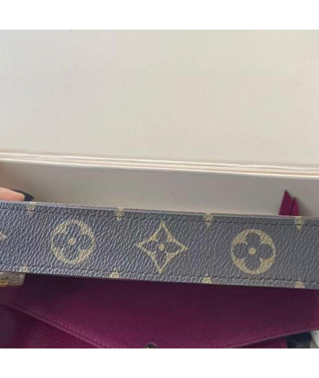 LOUIS VUITTON Коричневая кожаная сумка через плечо, фото 3