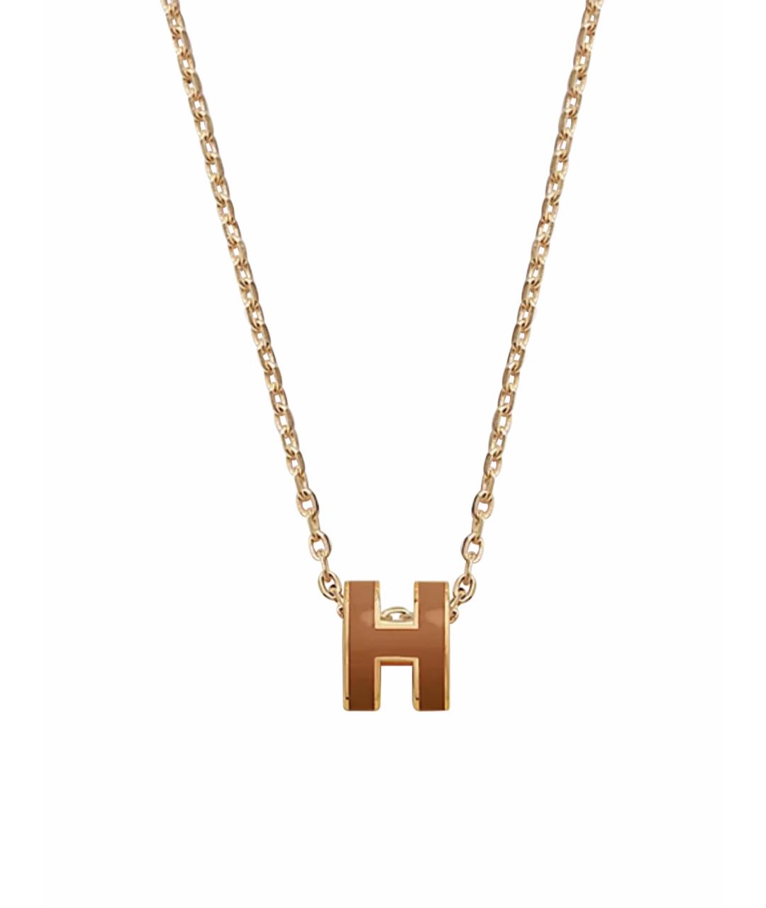 HERMES Золотая металлическая подвеска, фото 1