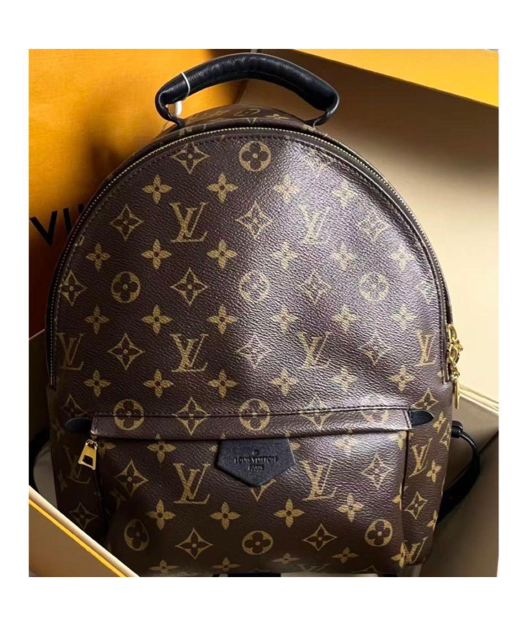 LOUIS VUITTON Коричневый кожаный рюкзак, фото 2