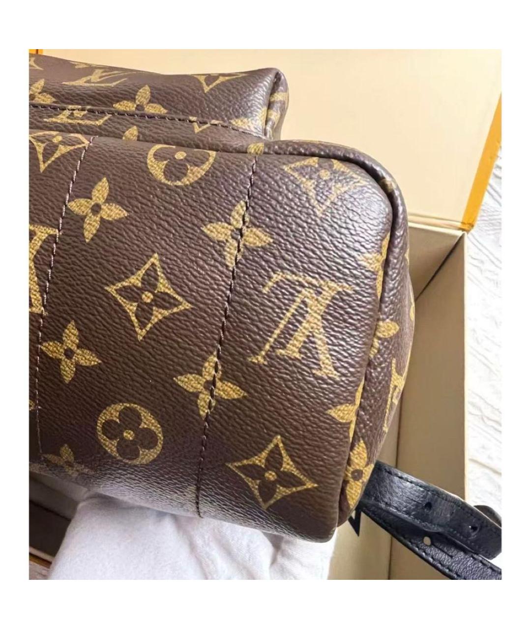 LOUIS VUITTON Коричневый кожаный рюкзак, фото 7