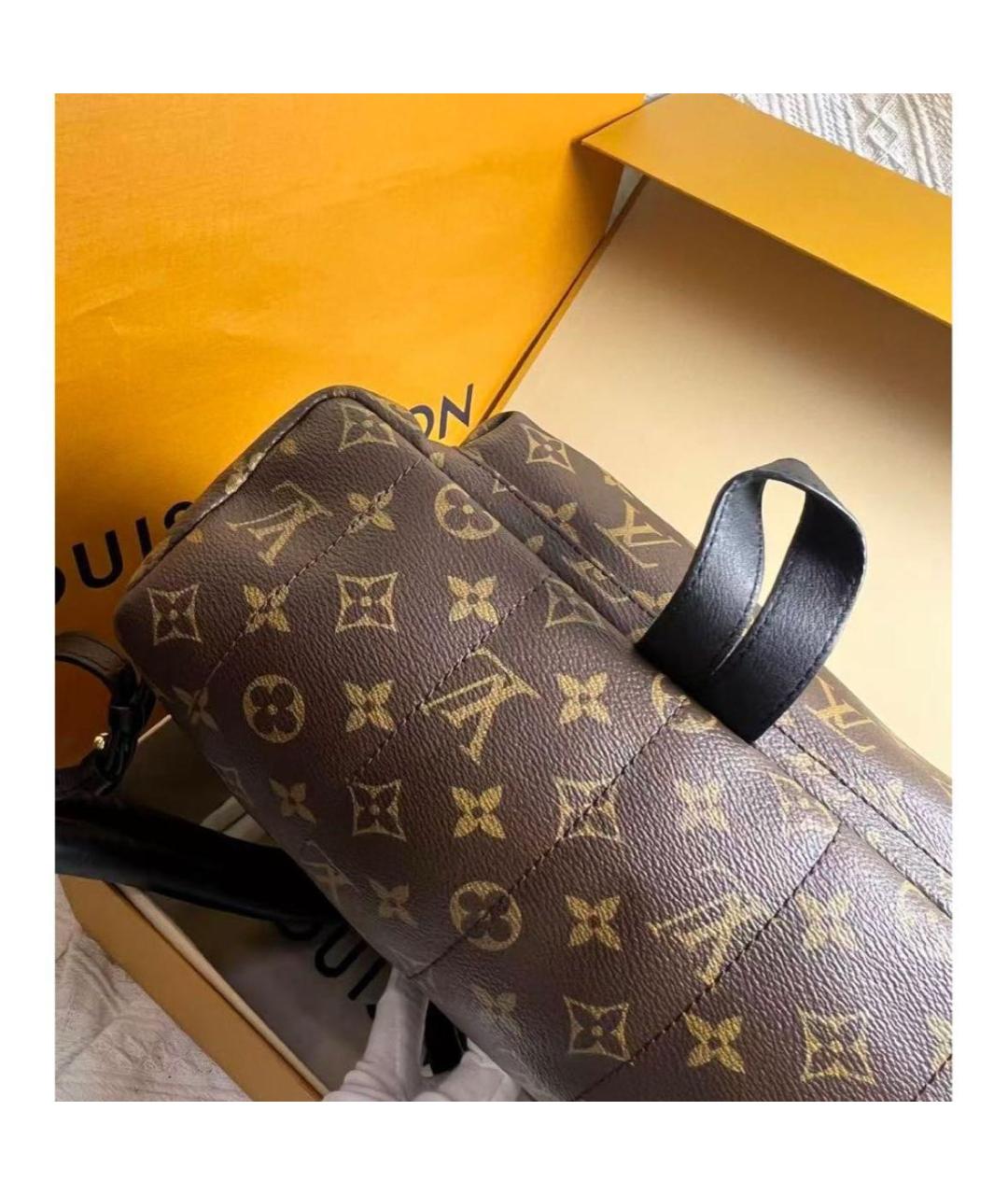 LOUIS VUITTON Коричневый кожаный рюкзак, фото 5