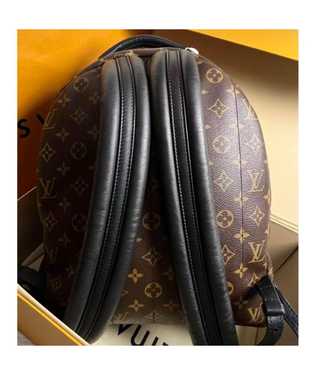 LOUIS VUITTON Коричневый кожаный рюкзак, фото 4