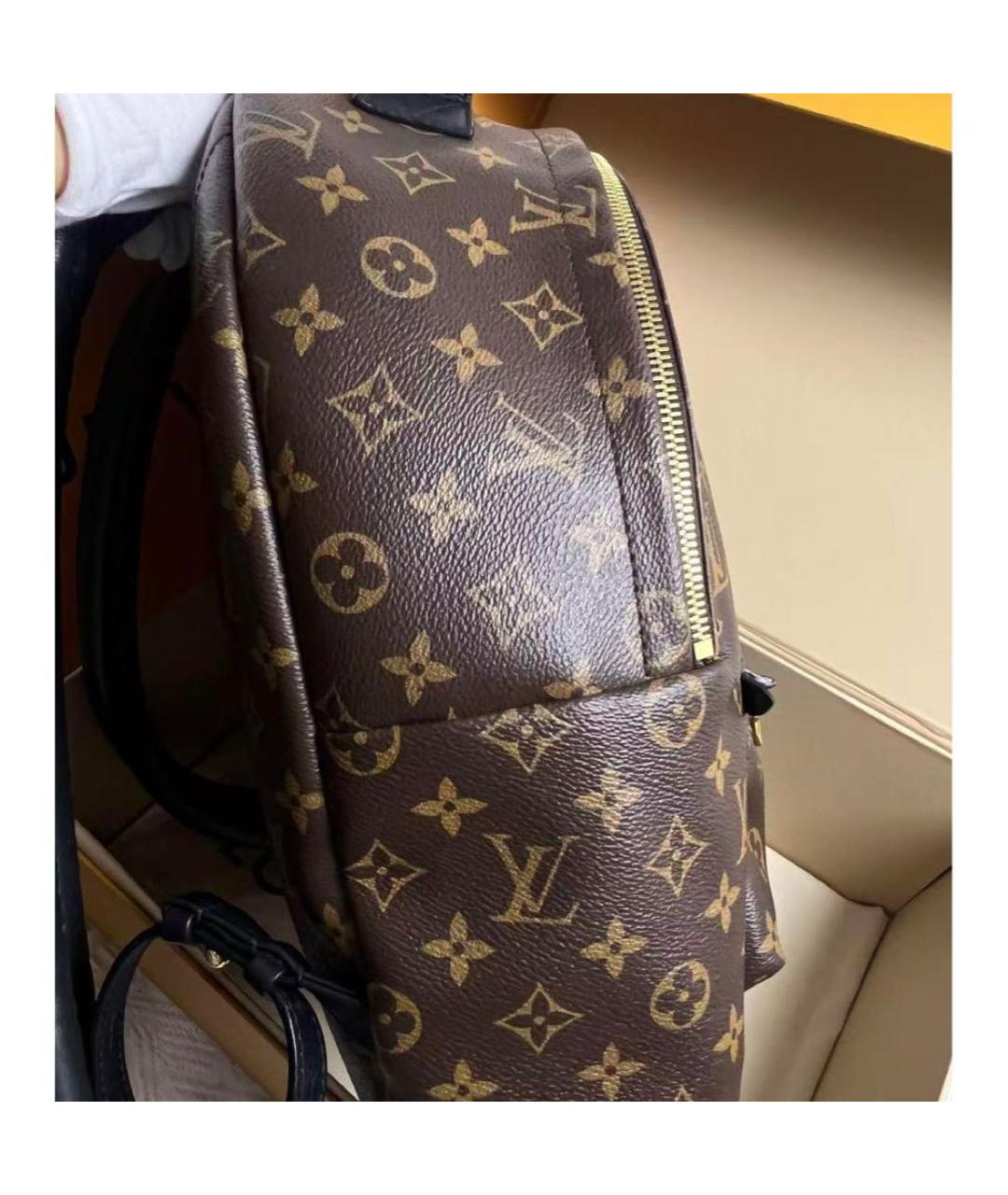 LOUIS VUITTON Коричневый кожаный рюкзак, фото 6