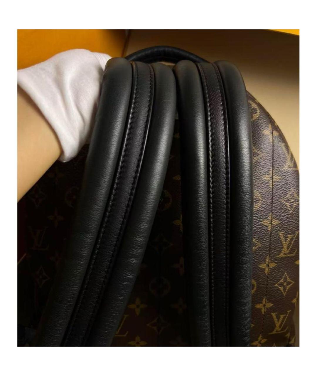 LOUIS VUITTON Коричневый кожаный рюкзак, фото 8