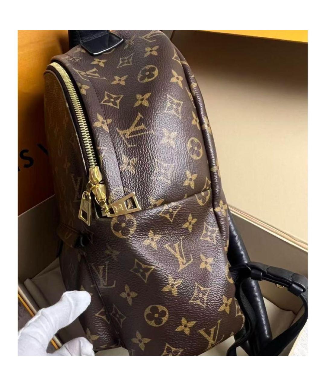 LOUIS VUITTON Коричневый кожаный рюкзак, фото 3