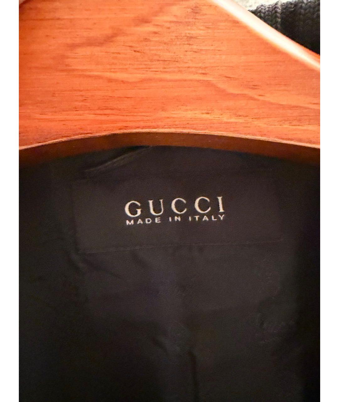 GUCCI Черная кожаная куртка, фото 3